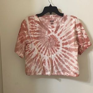 Adjustable pink workout tee